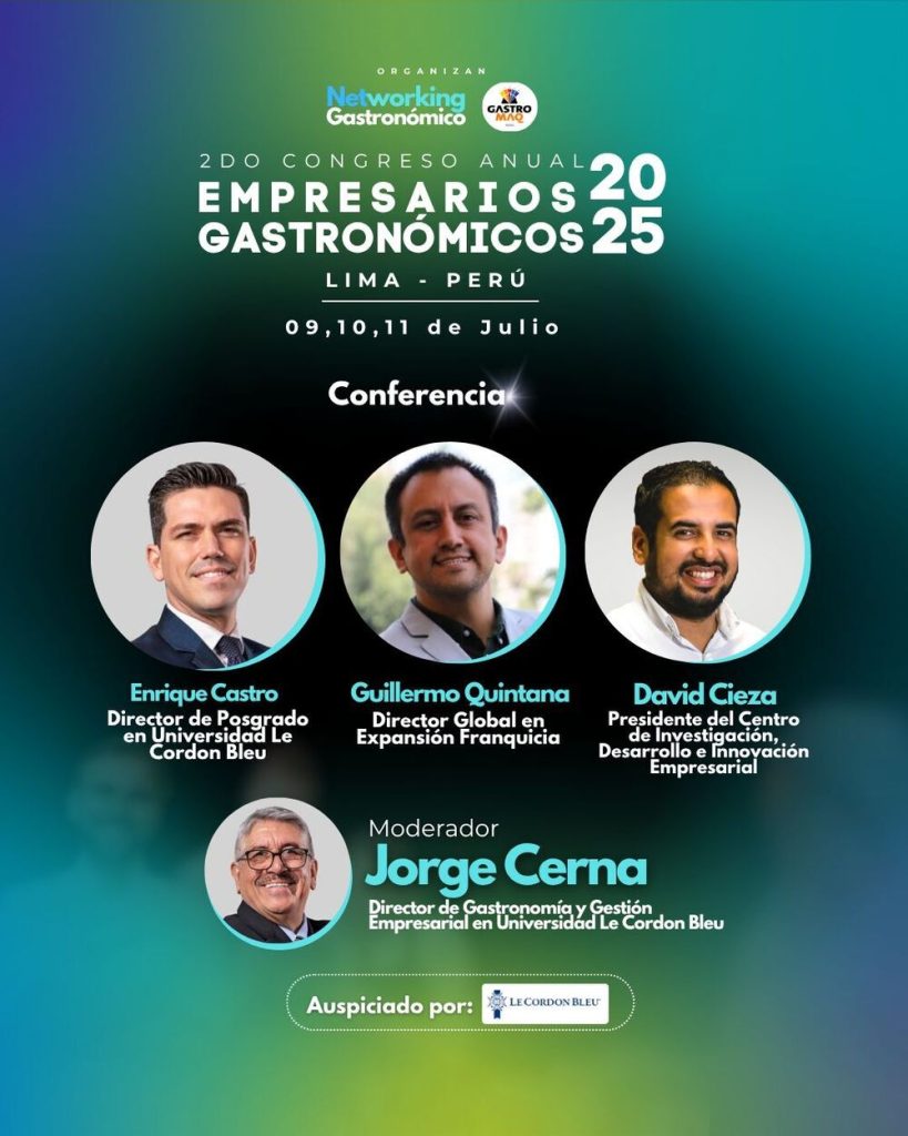 Escuela de Posgrado participará en el Congreso de Empresarios Gastronómicos 2025