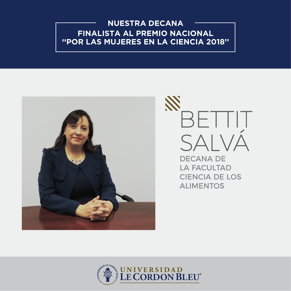 Nuestra Decana Bettit Salvá es finalista de un Premio Nacional de CONCYTEC